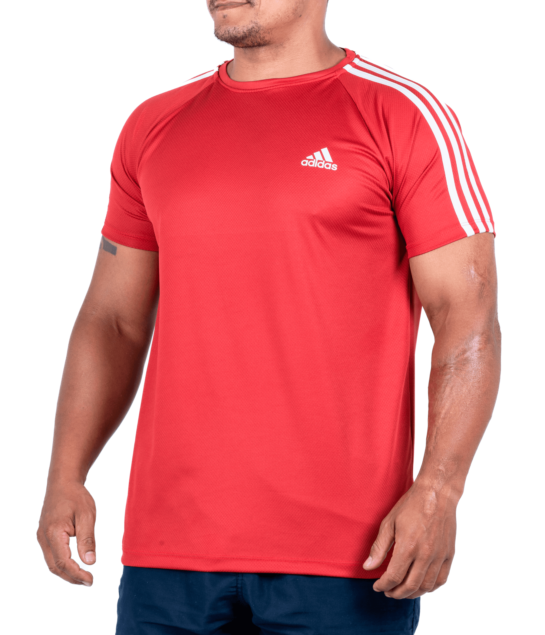 NOVOš„ (G1 ao G4) Camiseta Dry Fit Adidas III Listras Ombro