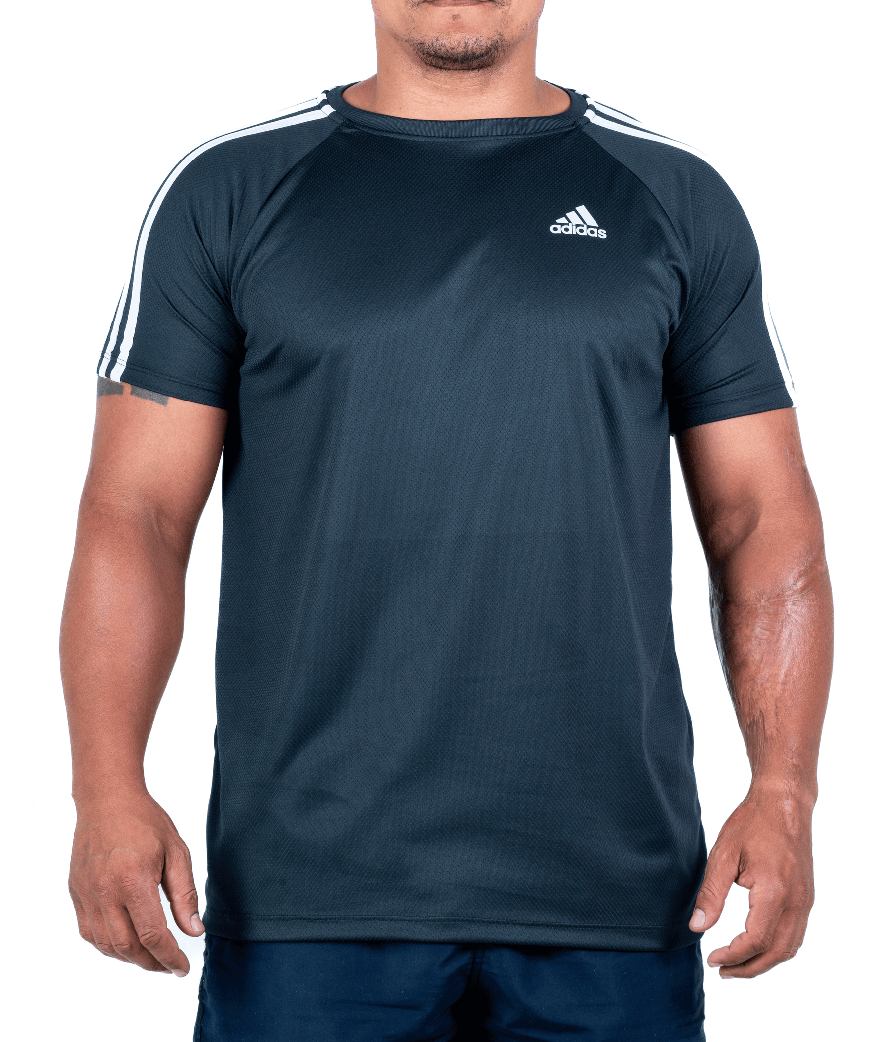 NOVOš„ (G1 ao G4) Camiseta Dry Fit Adidas III Listras Ombro