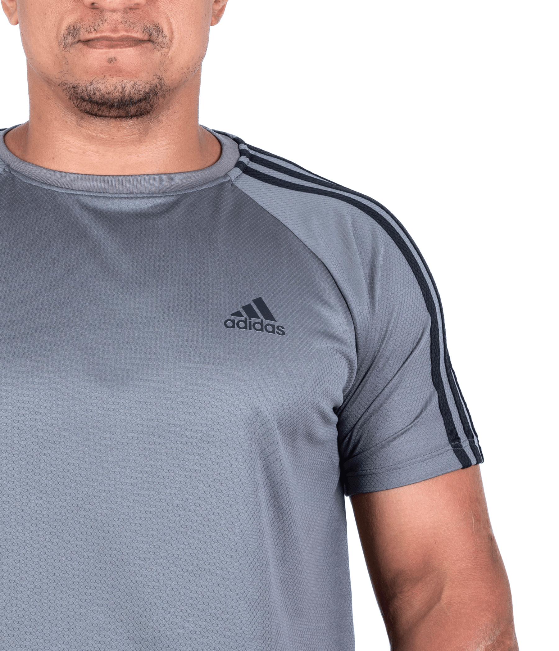NOVOš„ (G1 ao G4) Camiseta Dry Fit Adidas III Listras Ombro