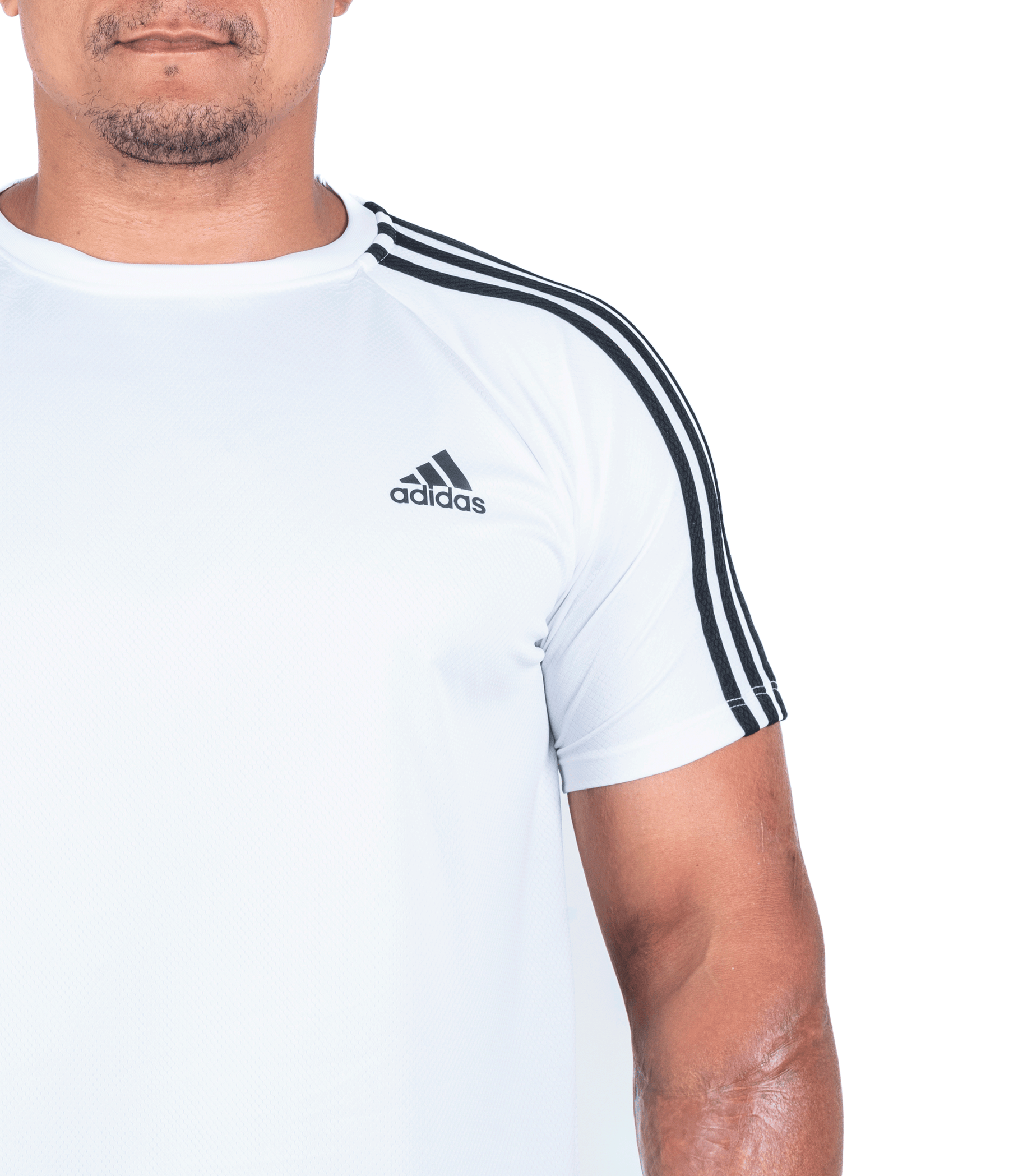 NOVOš„ (G1 ao G4) Camiseta Dry Fit Adidas III Listras Ombro