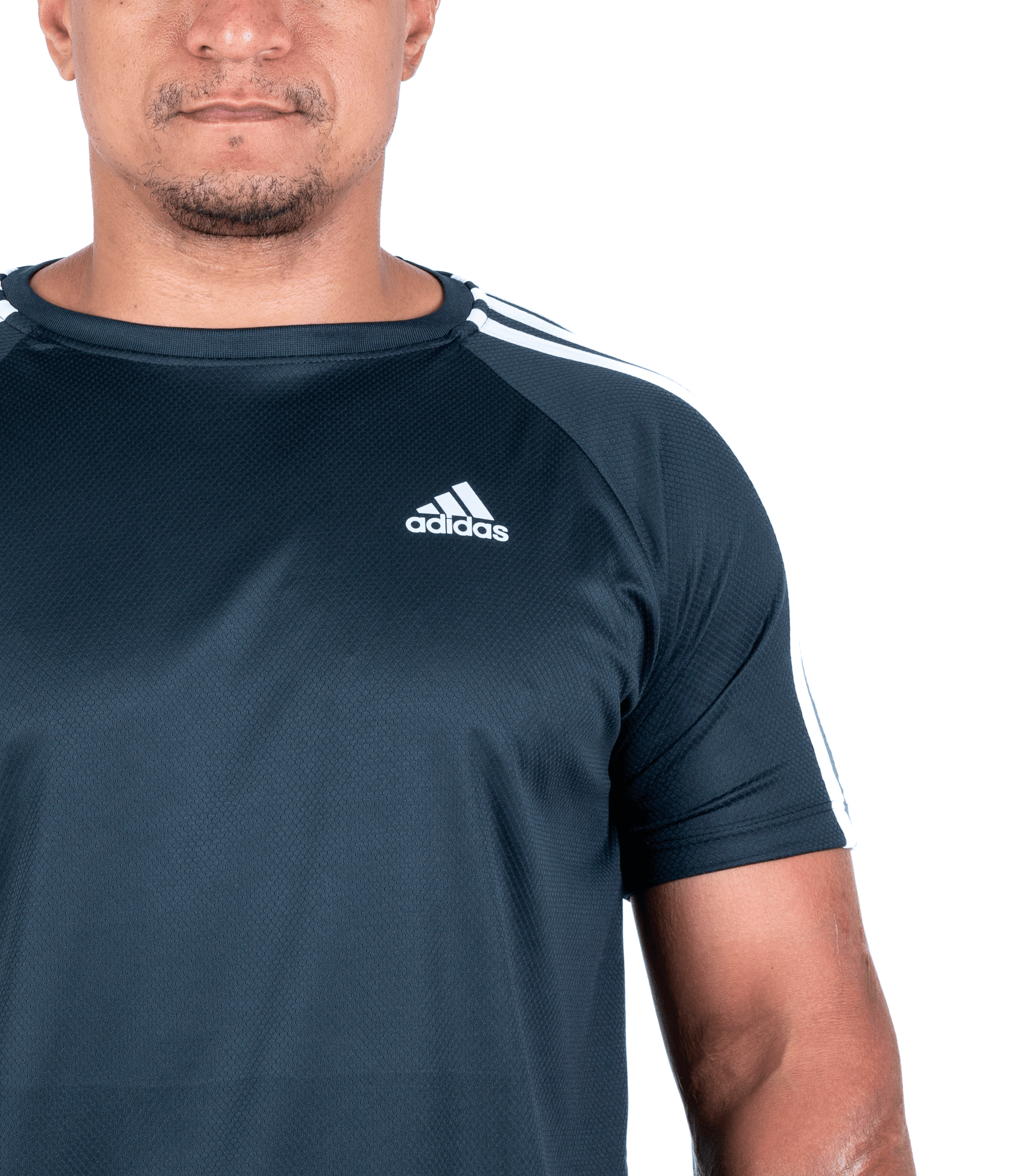 NOVOš„ (G1 ao G4) Camiseta Dry Fit Adidas III Listras Ombro