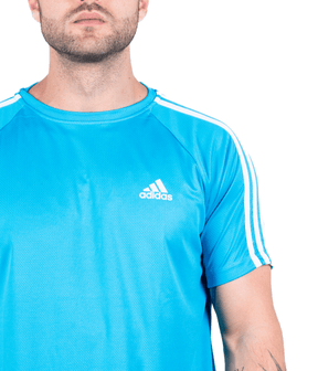 Camiseta Dry Fit Adidas III Listras Ombro